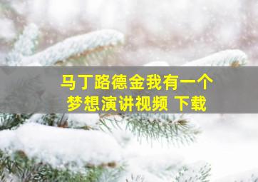 马丁路德金我有一个梦想演讲视频 下载